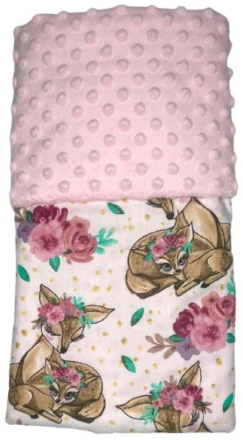 INTERMEDIC SK Deka Srnka biela/minky ružová 100x75 cm