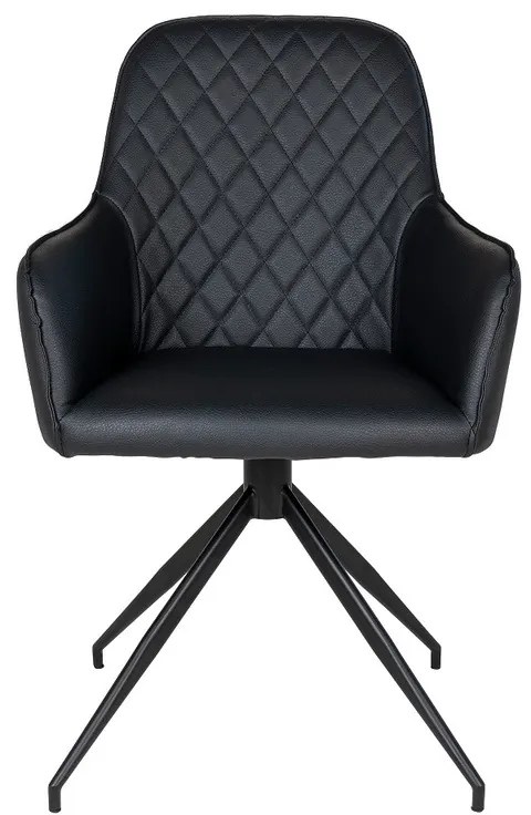Dizajnová otočná stolička Gracelyn čierna