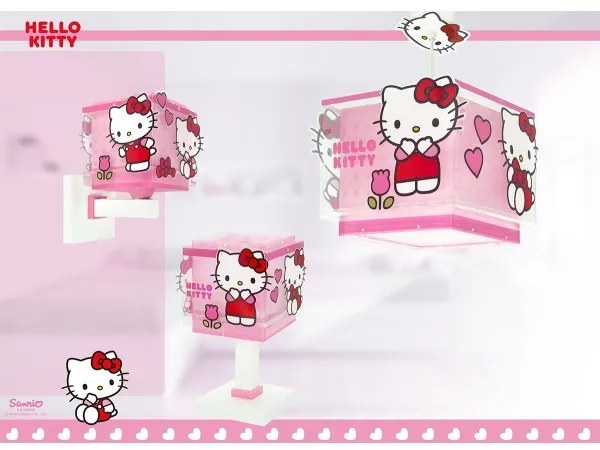 Dalber 73262 - Detský luster HELLO KITTY 1xE27/15W/230V ružový
