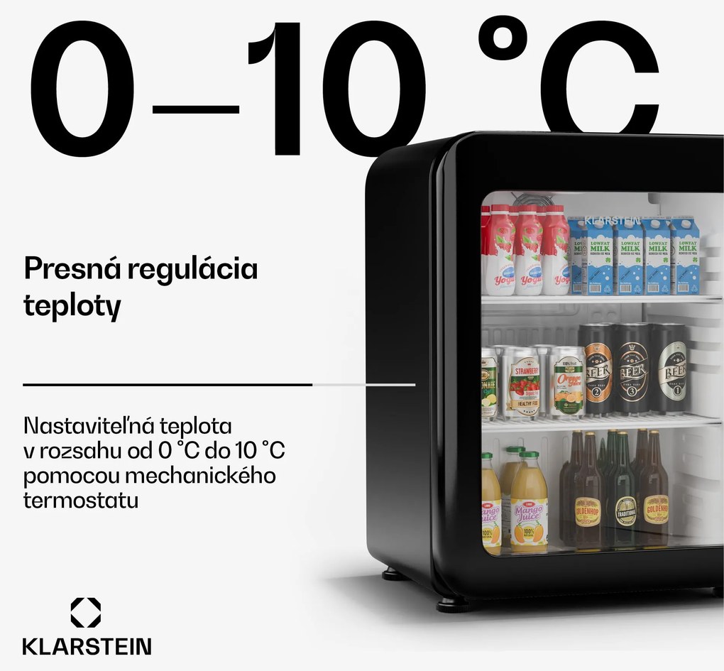 Klarstein Audrey Evo chladnička na nápoje, Retro dizajn, sklenené dvere, 68 L, EEK C