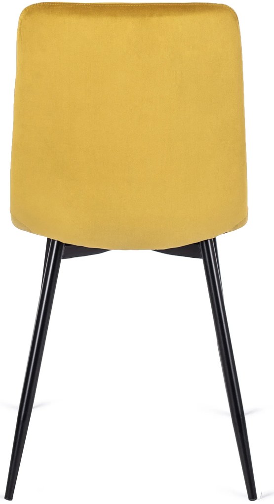 PROXIMA.store - Čalúnená jedálenska stolička PERU FARBA: horčicová, FARBA NÔH: čierna
