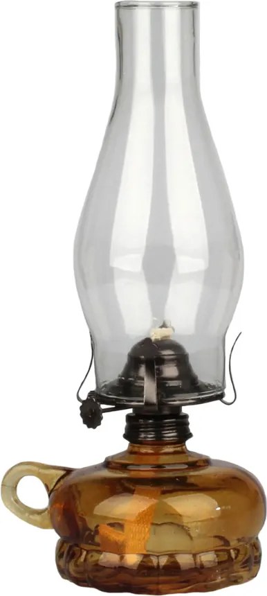 Petrolejová lampa, hnedá