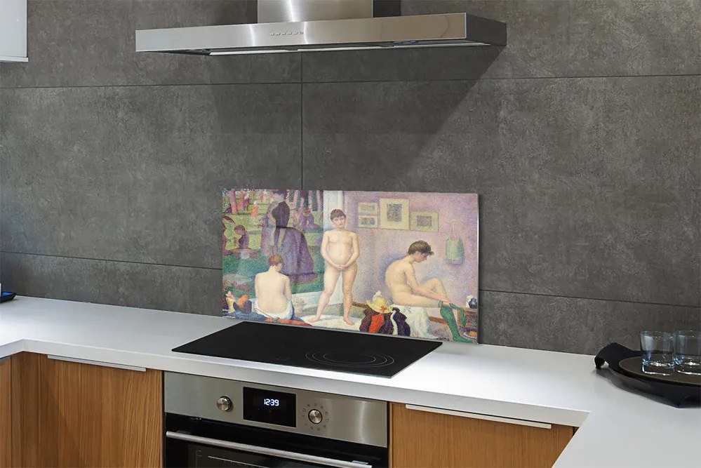 Sklenený obklad do kuchyne Umenie maľované modely 125x50 cm