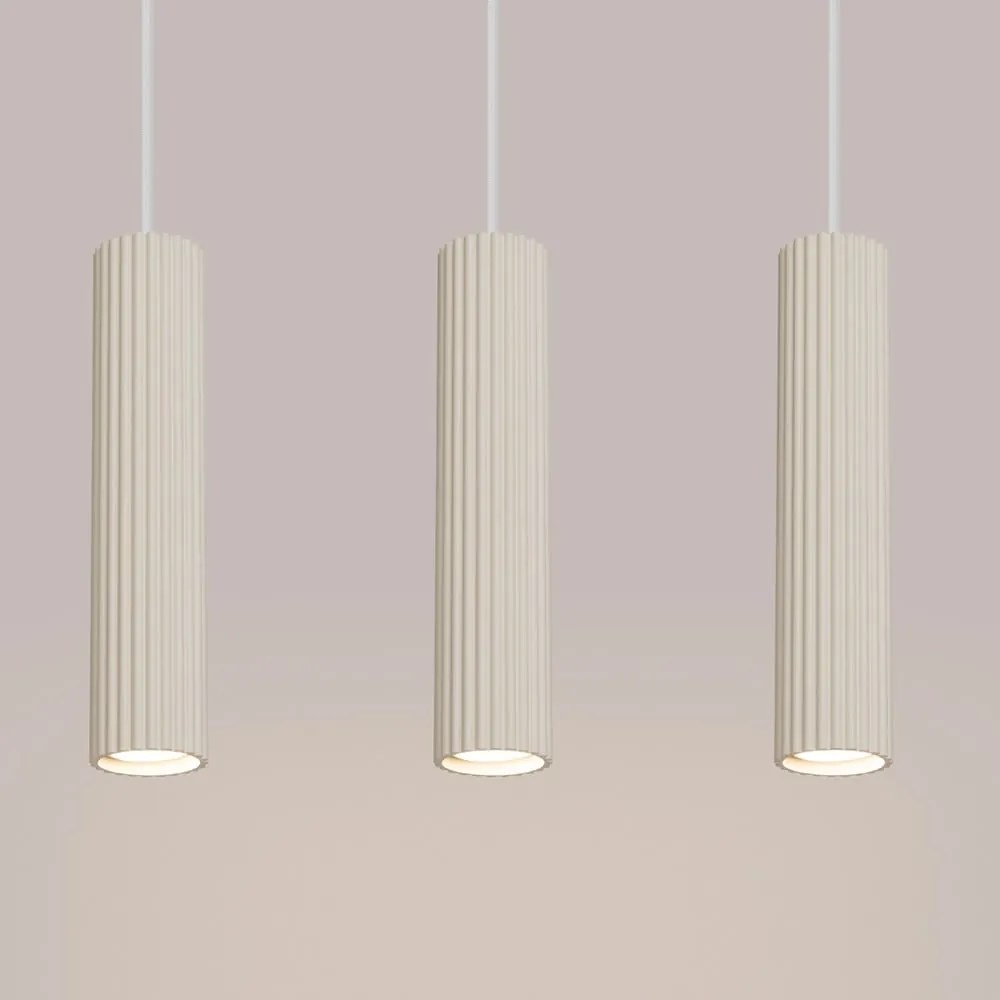 Krémové závesné svietidlo Gleam – Sollux