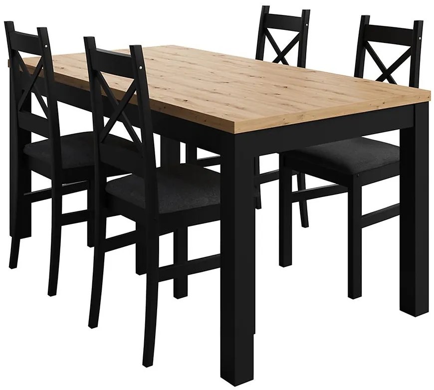 Jedálenská zostava Agal artisan/čierna