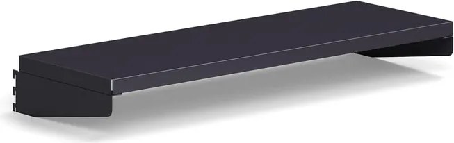 Polica RELY, plechová, 900x300 mm, antracitová