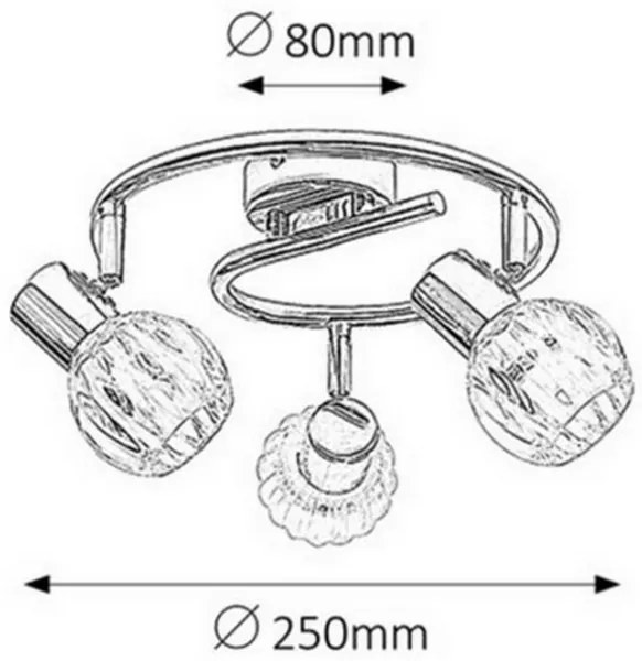 Rabalux 6093 - Bodové svietidlo LAUREN 3xE14/40W/230V