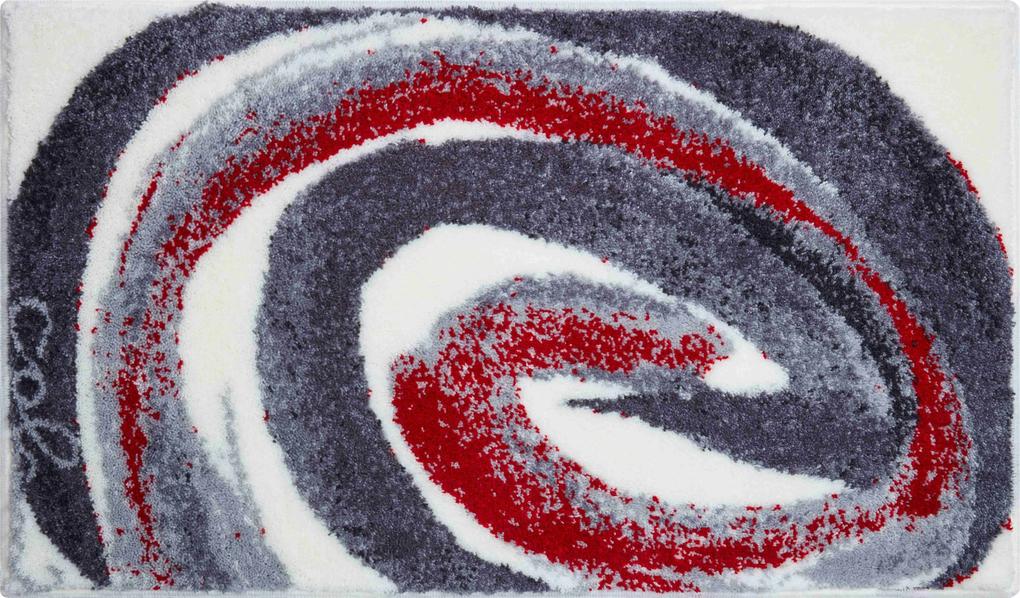GRUND Kúpeľňová predložka Colani 42 šedá červená Rozměr: 70x120 cm