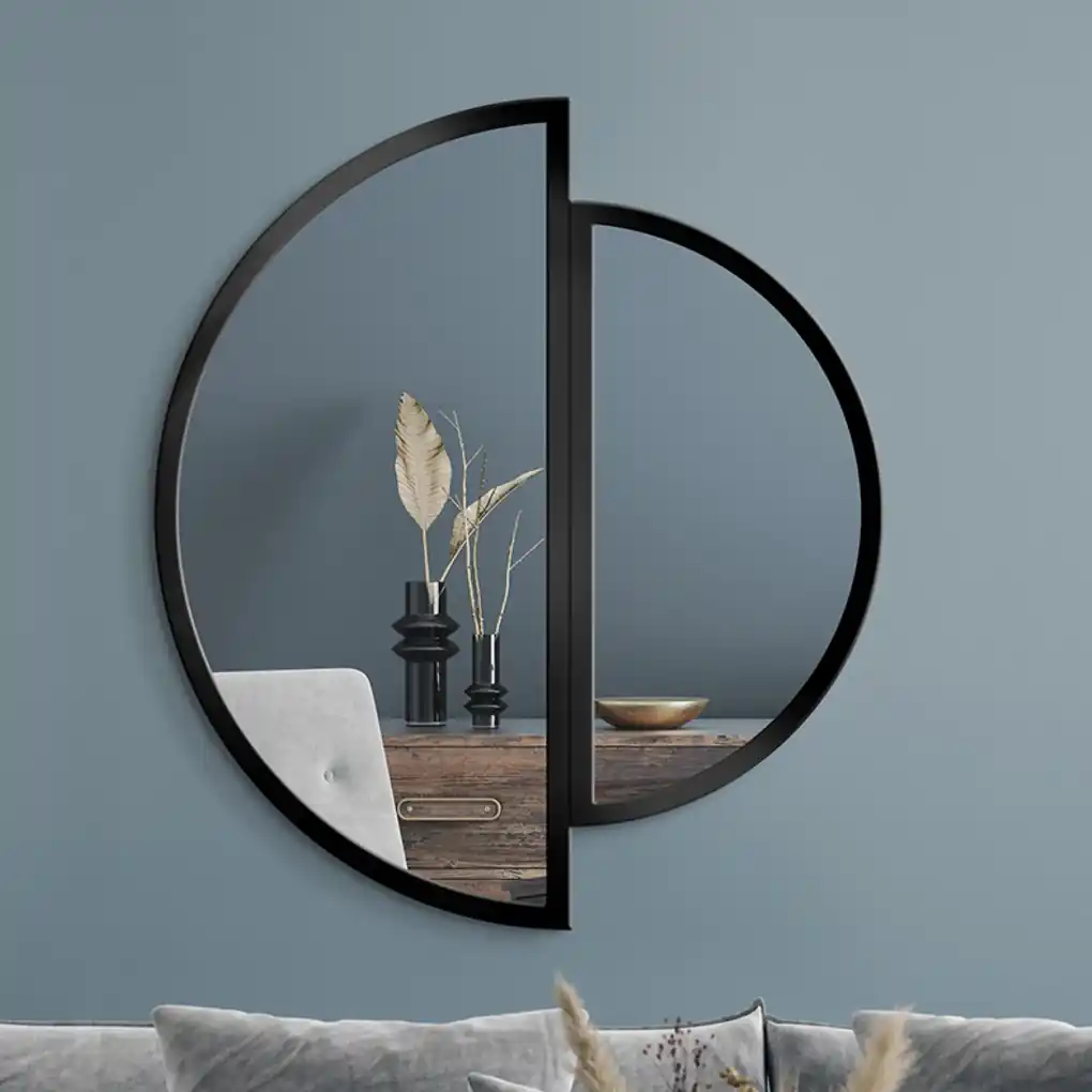 Zrkadlo Naseo Black Rozmer zrkadla: 135 x 145 cm | BIANO