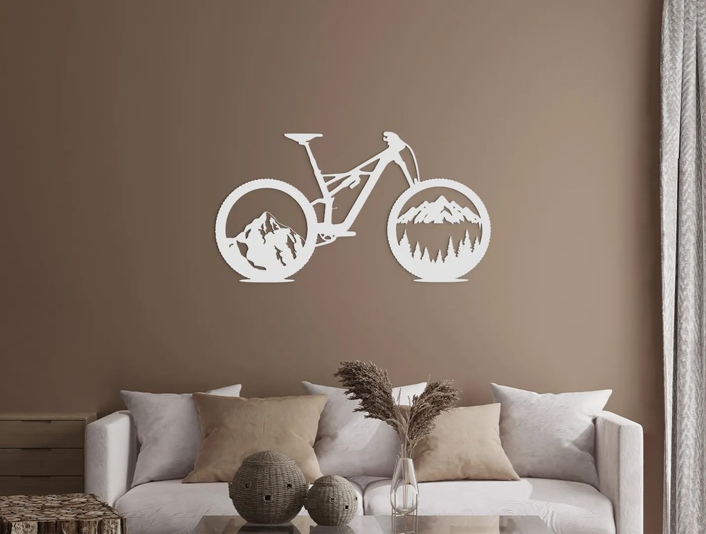 drevko Drevená nálepka Horský bicykel Rozmer obrazu: 24,5 x 44,5 cm, Farba dekorácie: Čierna
