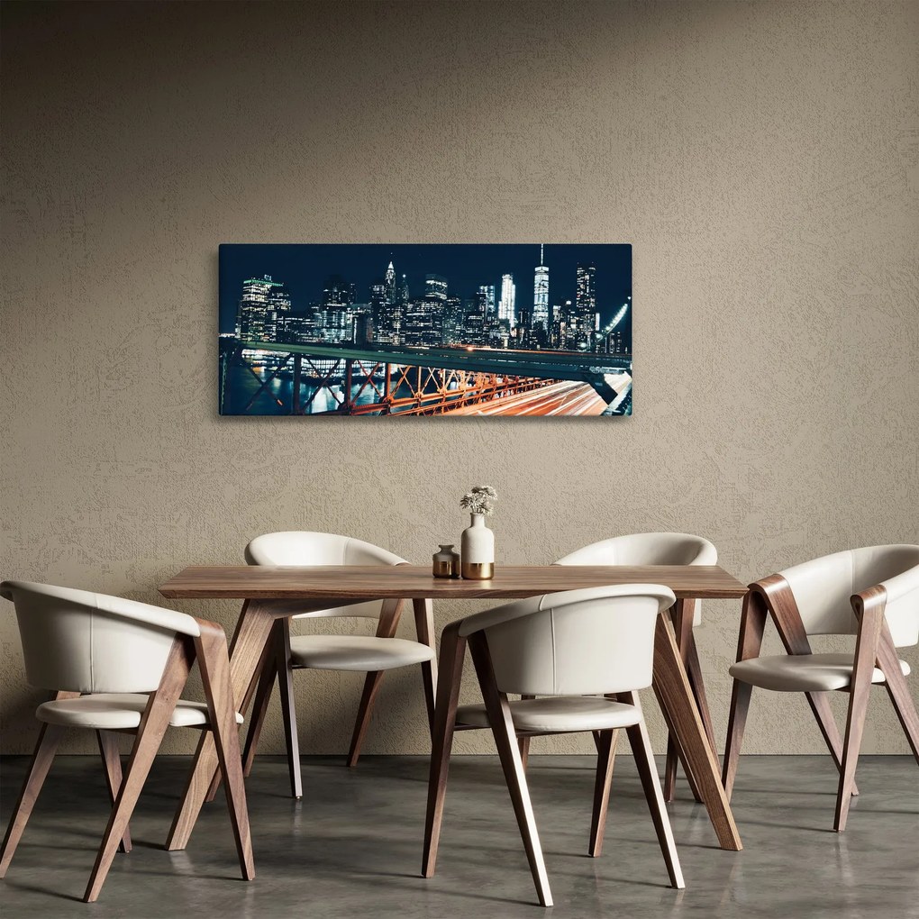 Obraz nočného mesta (120x50 cm)