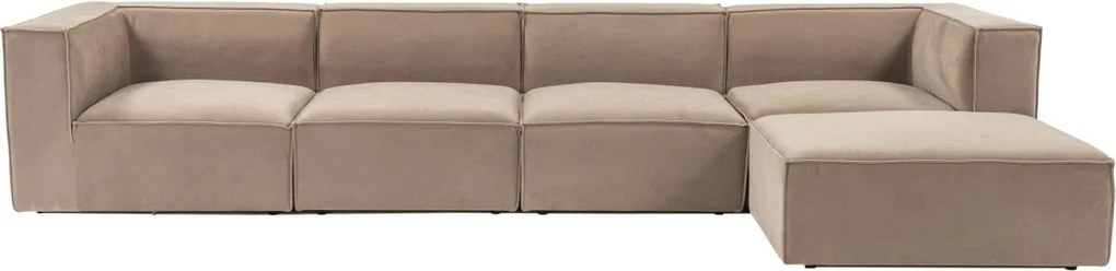 Rohová sedací souprava Sora 430 cm cappucino pravá