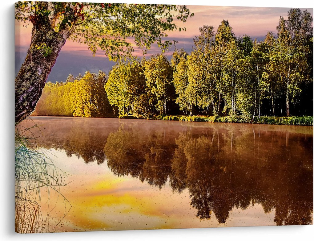 Obraz - Za riekou (70x50 cm)