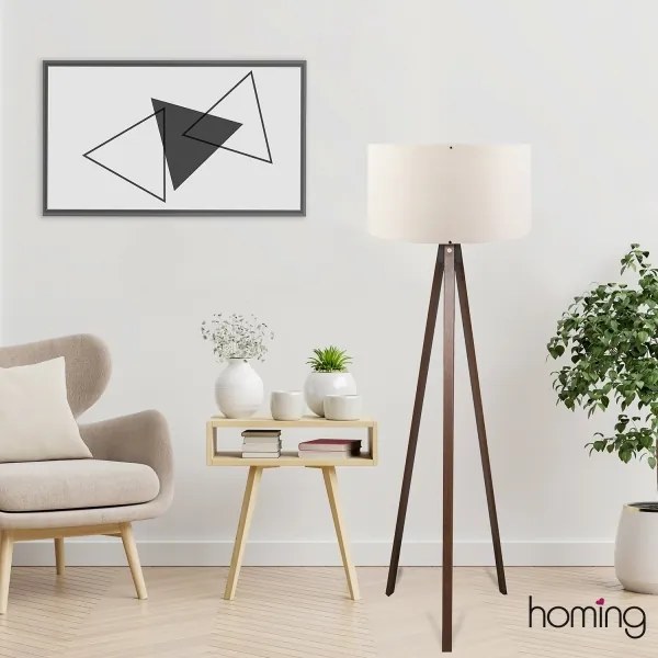 Stojacia lampa AYD 1xE27/40W/230V hnedá/krémová