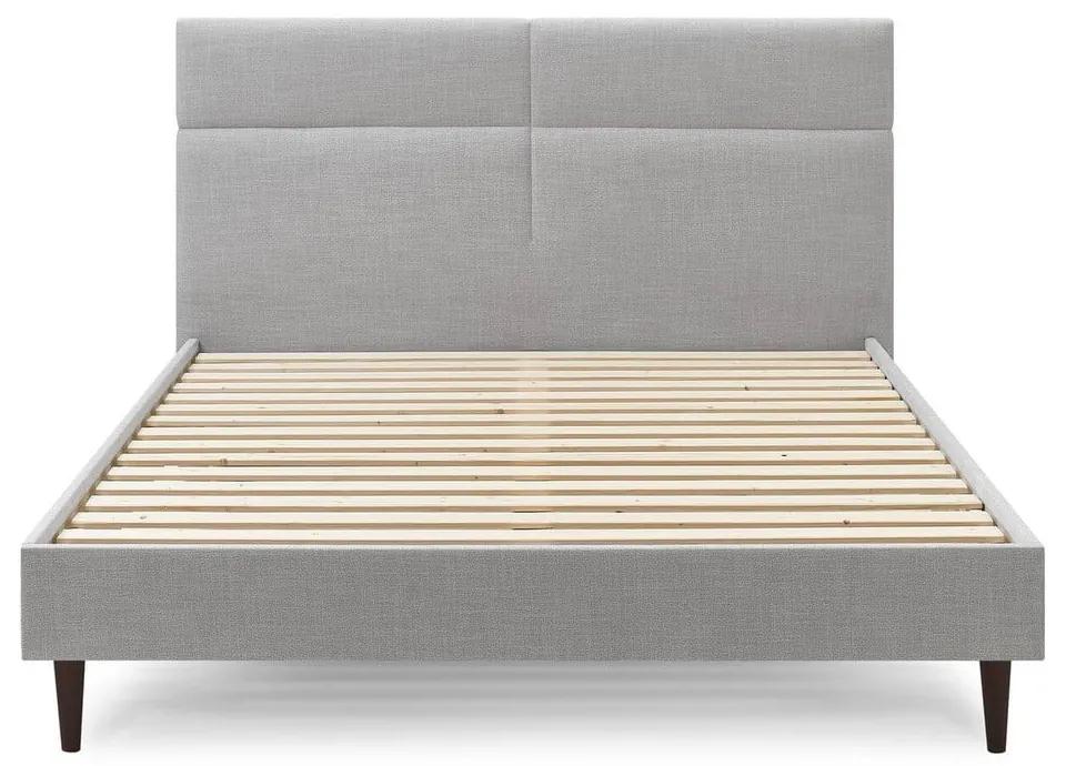 Sivá dvojlôžková posteľ Bobochic Paris Elyna Dark, 160 x 200 cm