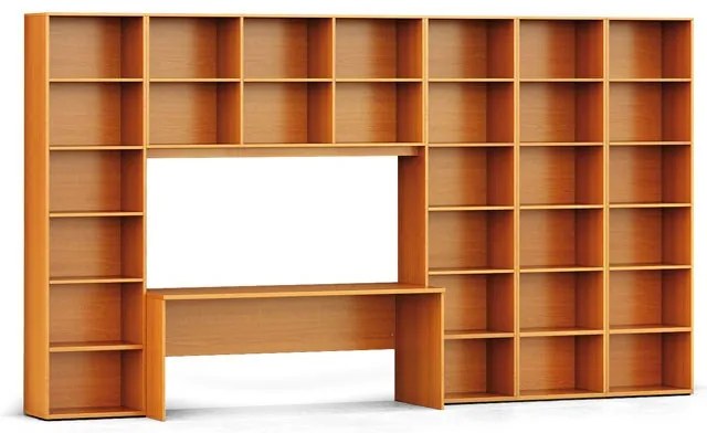 Kancelársky písací stôl INTEGRO, 1750 x 700 mm, čerešňa