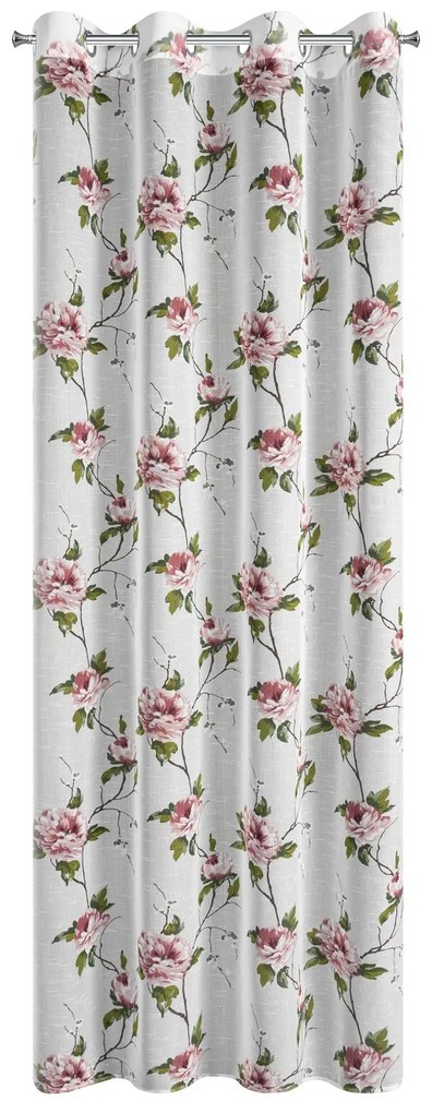 ZÁVES NA KRÚŽKOCH RUTH 135X250 CM KVETY