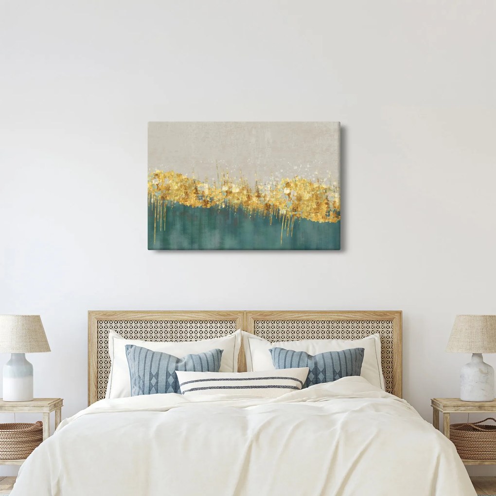 Obraz - Textúra so zlatým dekorom (90x60 cm)