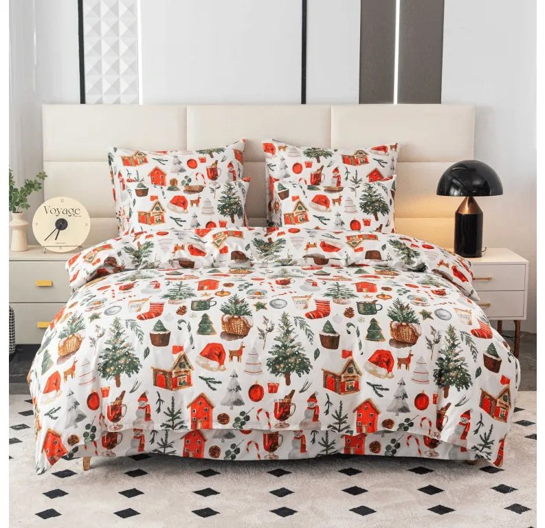 Mikroflanelové obliečky FESTIVE MAGIC biele Rozmer obliečky: 2 ks 70 x 90 cm | 200 x 220 cm