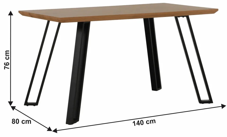 Jedálenský stôl 140 cm Pette. Vlastná spoľahlivá doprava až k Vám domov. 1016575