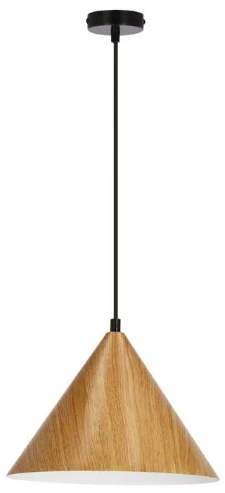 Hnedé závesné svietidlo so skleneným tienidlom ø 25 cm Dunca – Candellux Lighting