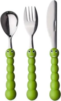 Sada detských príborov (3 ks) Veselá húsenica%