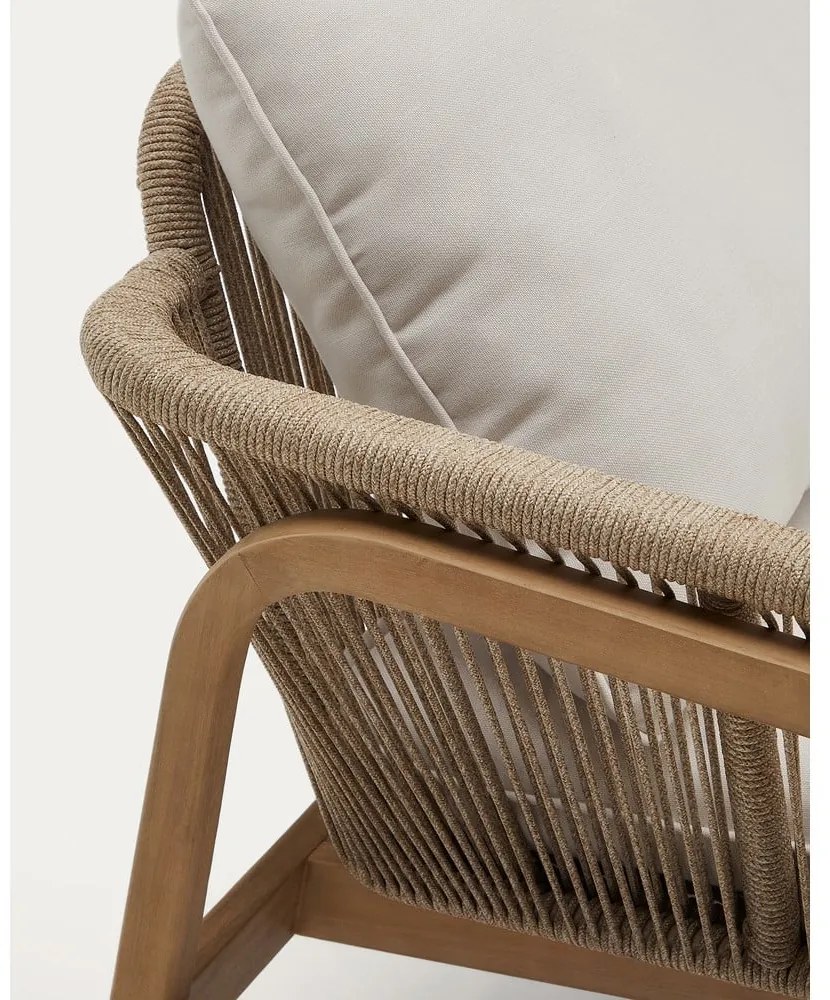 Záhradná lounge súprava z masívu akácie pre 5 v béžovo-prírodnej farbe Vellana – Kave Home