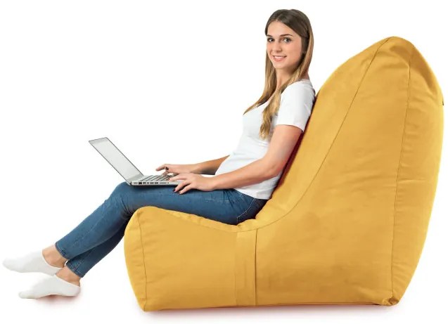 Moderné kreslo DISTINTO horčicová