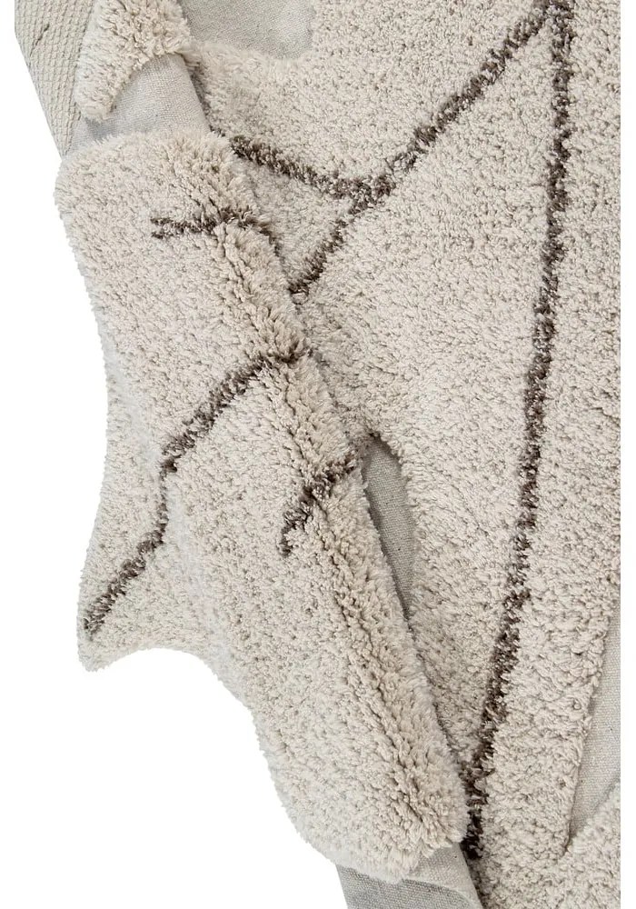 Béžový prateľný ručne tkaný bavlnený detský koberec 120x180 cm Monstera Natural – Lorena Canals