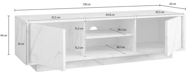 Televízny stolík IDEA biely
