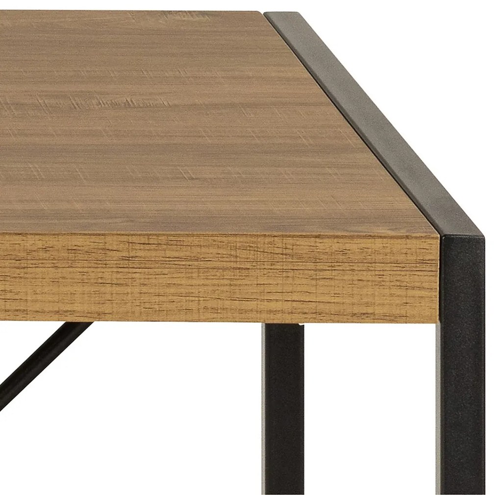 Písací stôl Bahamas 120 cm dub prírodný rustikálny/čierny