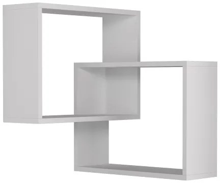 Rohová nástenná polica RING 68x68 cm biela