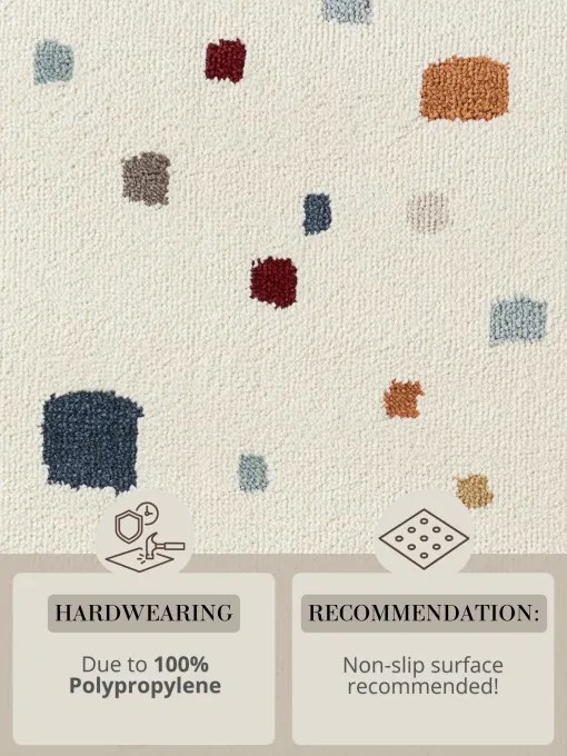 Koberec Hanse Home ADVENTURES RUNNY SQUARES krémový kruh