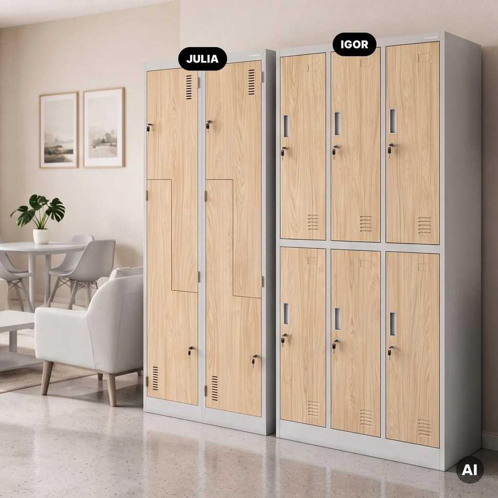 Šatníková skriňa typu L sivá, dub sonoma, 800x1850x450 mm: JULIA Eco Design