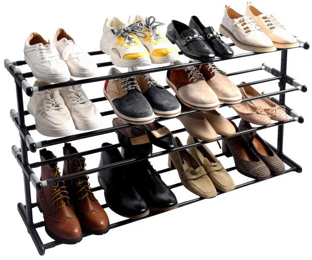 Botník DIANA 4 úrovne, čierny