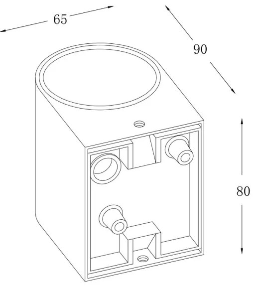 RED - Design Rendl -R12027- LED Vonkajšie nástenné svietidlo ZACK LED/3W/230V IP54