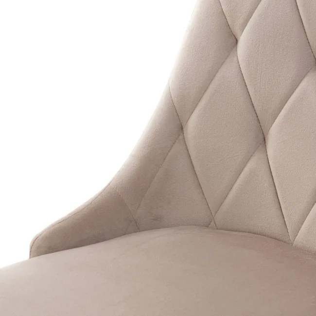 Jedálenská stolička LOUIS QUILTER zamatová béžová 848983