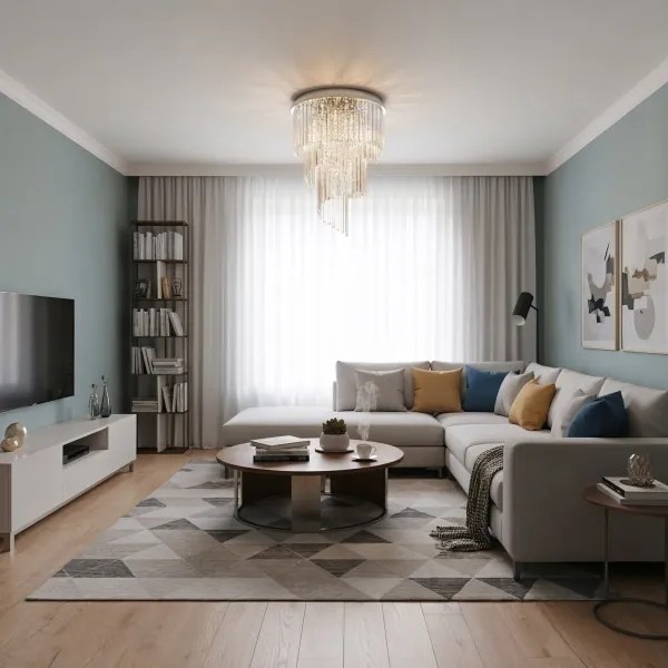 Ideal Lux - Krištáľový prisadený luster CARLTON 12xE14/40W/230V chróm