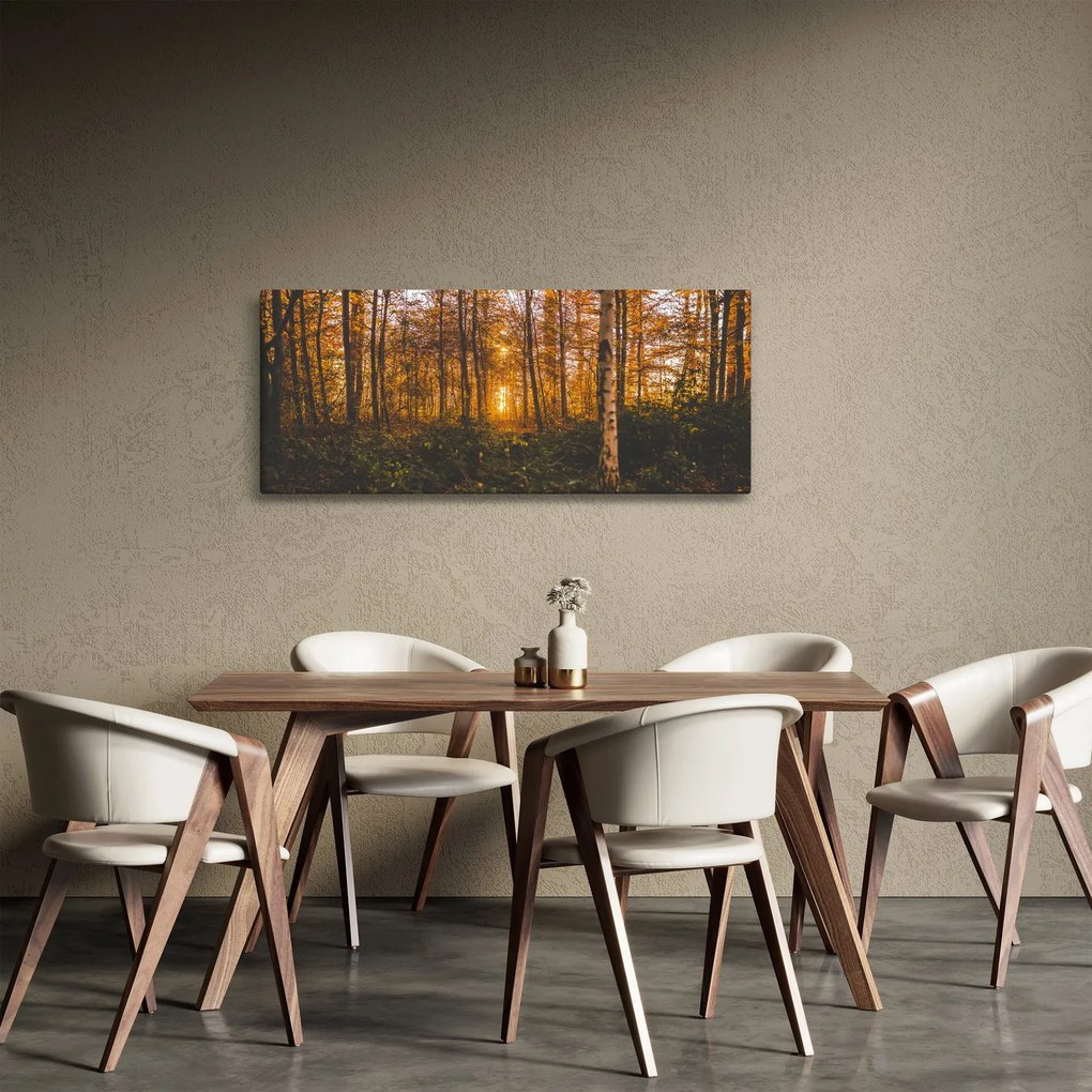 Obraz jesenného lesa (120x50 cm)