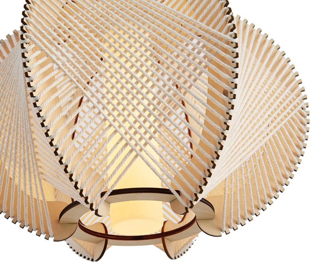 Japandi stojaca lampa béžová s tienidlom - Gertie