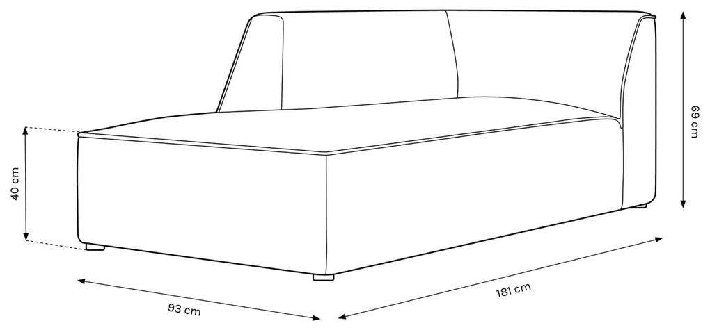 Leňoška buro ľavá 181 cm menčester béžová MUZZA