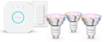 Základná sada Philips Hue WACA 3xGU10/4,7W 2200-6500K + Hue Bridge