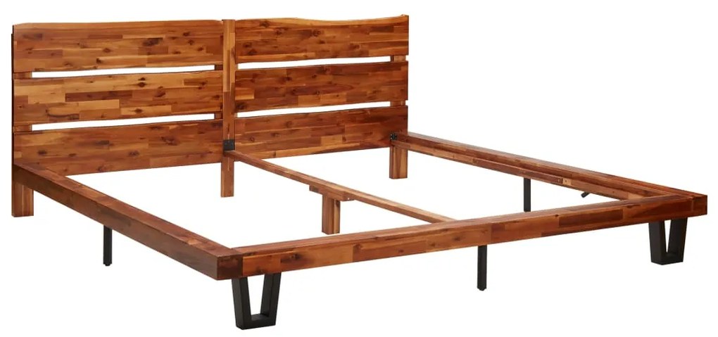 vidaXL Posteľný rám so živými okrajmi akáciový masív 200 cm