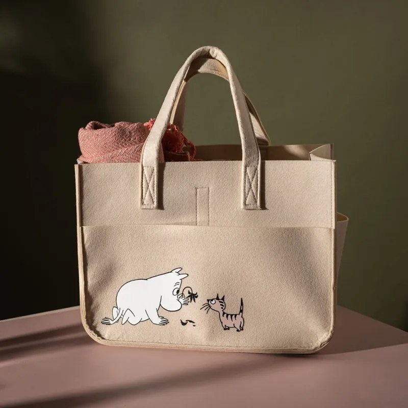 Taška Moomin, béžová / s kapsami