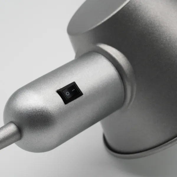 Brilo - Stolová lampa 1xE27/10W/230V matný chróm