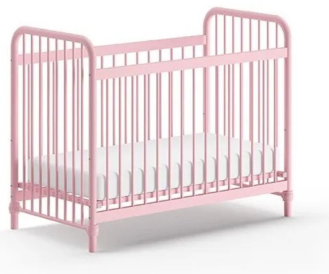 Ružová kovová postieľka 60x120 cm BRONXX – Vipack