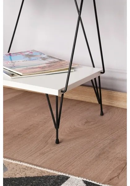 Knižnica BALABAN 165x48 cm biela/čierna