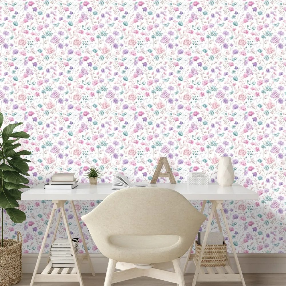 Fototapeta jemné pastelové kvietky