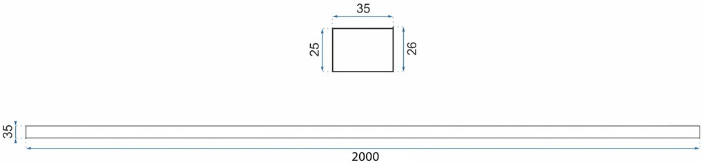 Rea Rea, rozširovací profil pre sprchové dvere série Hugo, Atlas, Montana, 200cm, medená matná, REA-K9008