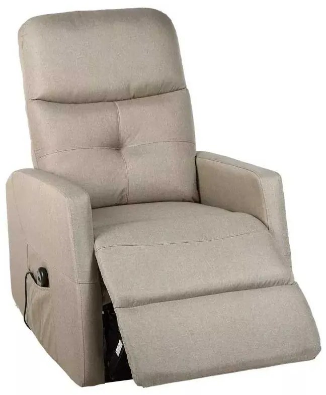 LuxuryForm DESIGN Elektricky polohovateľné televízne kreslo SEMIR - béžové